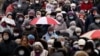 BELARUS -- Belarusian pensioners parade through the streets during a rally to protest against police violence in Minsk, November 30, 2020